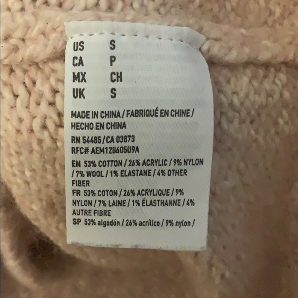 American Eagle Wool Blend Pink Cozy Knit Sweater - Picture 9 of 9